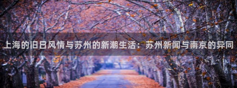 上海的旧日风情与苏州的新潮生活：苏州新闻与南京的异同